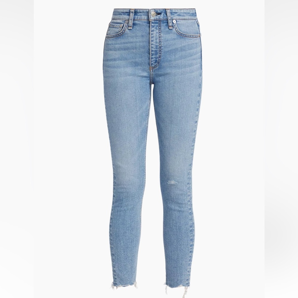 Rag & Bone High-Rise Stretch Ankle Skinny Jeans, size 24.